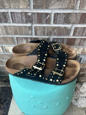 Birkenstock Arizona Gold Rivets 40 narrow